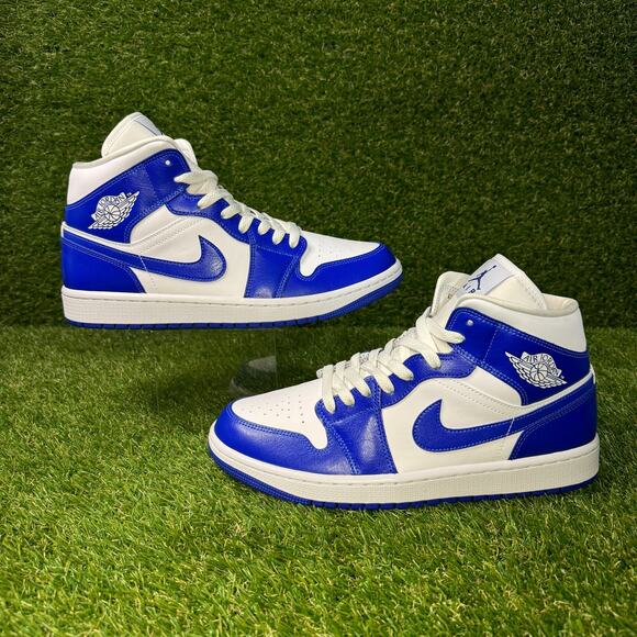 Size 11W (9.5M) | Air Jordan 1 Mid 'Kentucky Blue' BQ6472-104 - Picture 6 of 11